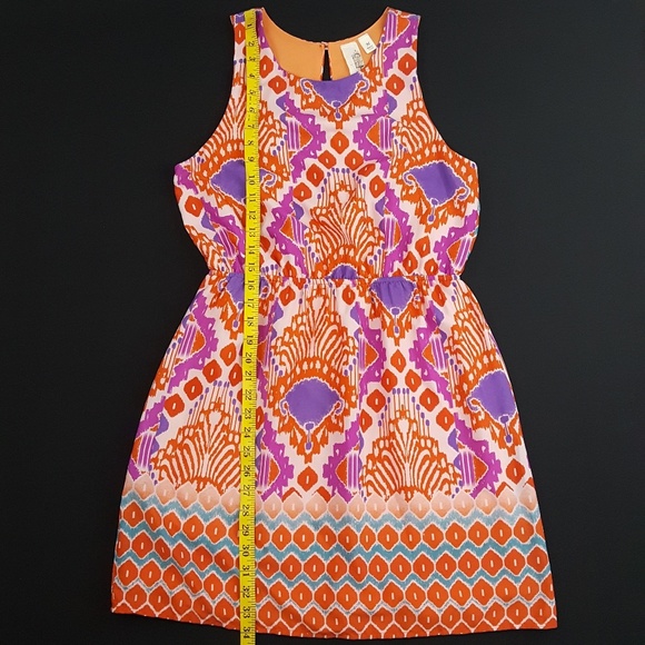 Francesca's Geometric Print Sleeveless Dress Sz M - Picture 2 of 8